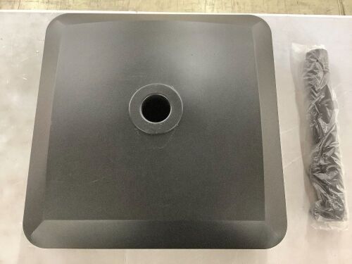 Fillable Mobile Umbrella Base Stand w/ 4 Wheels, 2 Locks, 123lb Capacity - Lot 452