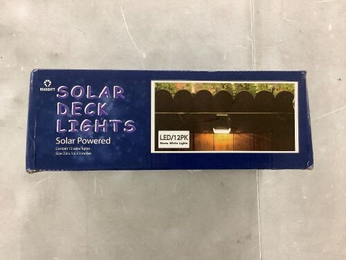 Solar Deck Lights, 12 Pack  - Lot 717
