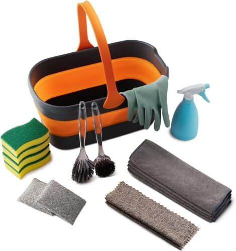 Lot of (2) CLEANHOME Collapsible Cleaning Bucket Multipurpose Cleaning Set - Lot 478