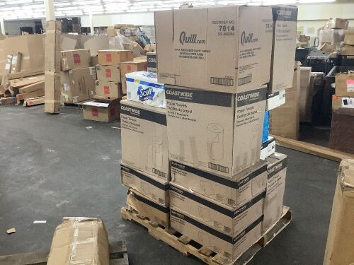 Pallet of Paper Towels, Toilet Paper & Trash Bags  - Lot 185