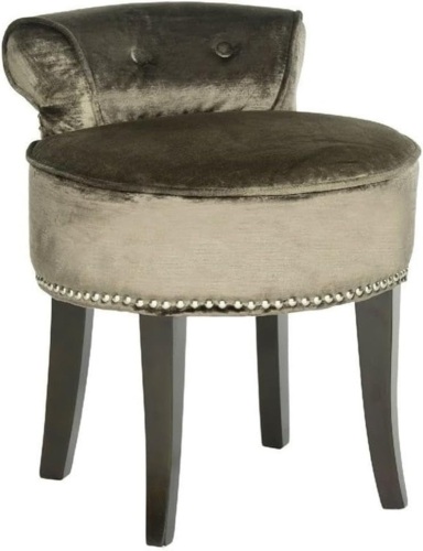 Safavieh Home Collection Georgia Sage and Espresso Petite Vanity Stool  - Lot 201