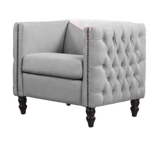 Dwell Home Inc Light Grey Juliett Arm Chair  - Lot 39