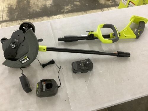 RYOBI ONE+ 18V 9 in. Cordless Battery Edger with 2.0 Ah Battery and Charger - Lot 605