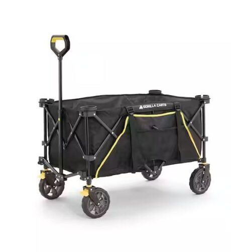  Gorilla Carts 7 cu. ft. Oversized Outdoor Folding Utility Wagon, Expandable Side Pockets, Flat-Free Tires - Lot 189