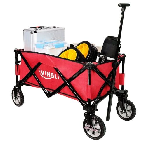 Collapsible Wagon Cart in Red - Lot 190