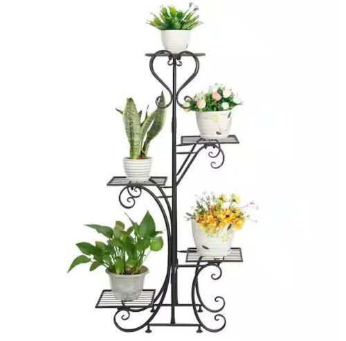 41.73 in. Tall Metal European Style Plant Stand with 5 Trays - Lot 4835