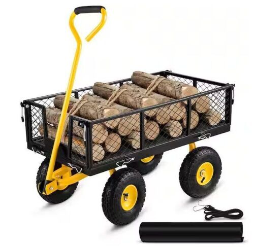 VEVOR 3.8 cu. ft. Steel Garden Cart Heavy-Duty 900 lbs. Capacity  - Lot 69