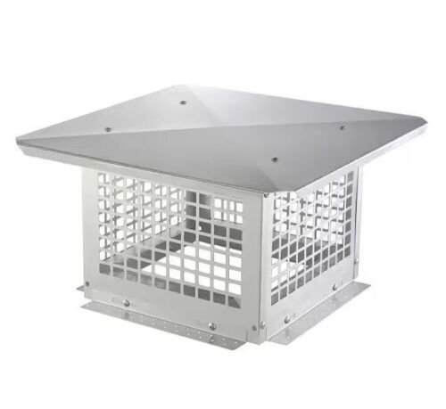 Stainless Steel Fireplace Chimney Cover Fits Mesh Flue Covers, 12 in. x 12 in. - Lot 487