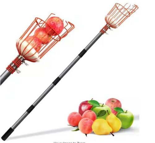WaLensee 96 in. Stainless Steel Handle Fruit Picker - Lot 656