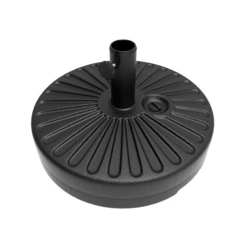 Pure Garden Weighted Plastic Patio Umbrella Base in Black - Lot 761