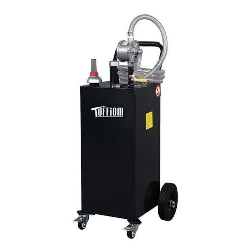 TUFFIOM 30 Gallon Portable Fuel Storage Tank with Wheels - Missing Top Handle - Lot 18