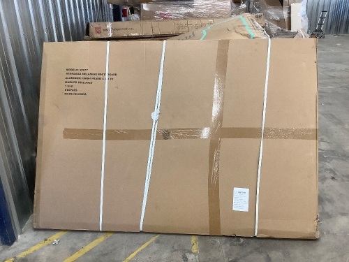 Staples Standard Durable Melamine Dry-Erase Whiteboard, Aluminum Frame, 6' x 4' (52677/28325) - Lot 3204