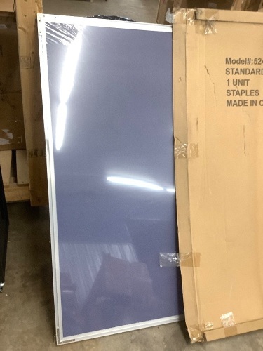 Staples Cork Bulletin Board, Aluminum Frame, 8'W x 4'H - Lot 3206
