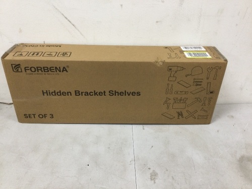 White Floating Shelves - Lot 3242