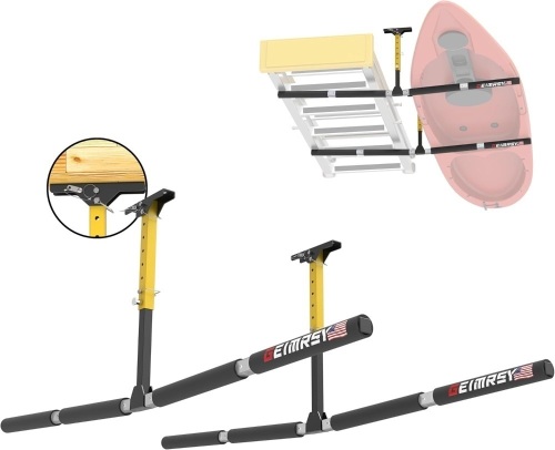 GanFindX Adjustable Kayak Ceiling Storage Rack | Heavy-Duty 200 LBS | Ladder Ceiling Rack System, Garage Mount Hanger for Ladder, Paddle Board, SUP, Snowboard 2 Pack - Lot 3252