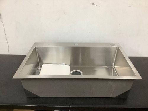 Drop-In Single Bowl Stainless Steel Kitchen Sink - Lot 3207