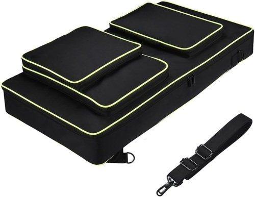 Carrying Case Portable Bag Travelling Case Compatible with DDJ FLX10 / DDJ 1000 / DDJ 1000SRT Portable Controller and DJ Headphone (Black) - Lot 3259