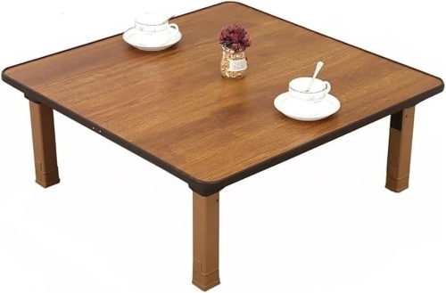 Japanese-Style Square Folding Tea Coffee Table, Low Table, Dining Table, Study Table, Small Desk, for Tatami Sitting On The Floor Bedroom Bay Window Tea Room (Size : 70x70cm) - Lot 3279