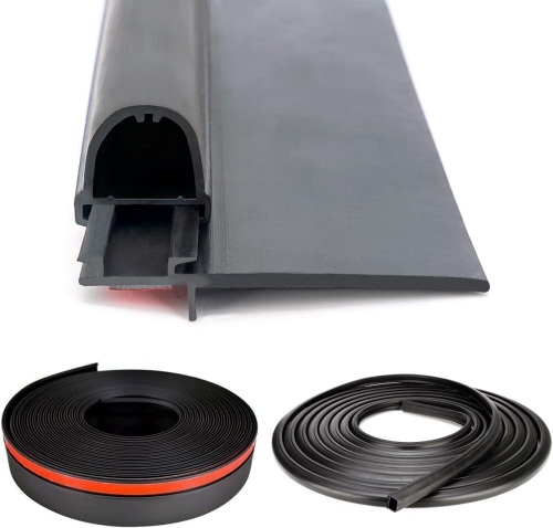 Qagea RV Slide Out Seal Base & D-Seal Wiper | 018-312-EKD & 018-341 EK | 1" x 15/16" x 35' & 1/2' x 2.75' x 35’ Black Rubbers - Lot 3292