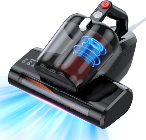 Bed Vacuum Mattress Vacuum Cleaner with 16Kpa Suction 253.7nm UV-C Light & 40000 RPM/Min Brushroll Rotation - Lot 3315