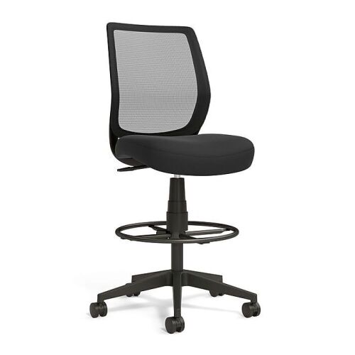 Staples Essentials Mesh Back Fabric Drafting Stool - Lot 102