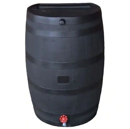  RTS Home Accents 50 Gal. Rain Barrel Black Colour with Plastic Spigot - Lot 121