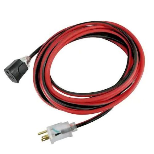 Husky 50 ft. 14/3 Single Lighted Locking Extension Cord, Red and Black - Lot 125