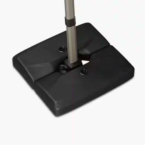 Purple Leaf Square 3D Surface Fashionable Sand/Water Filled Patio Umbrella Base in Black - Lot 250
