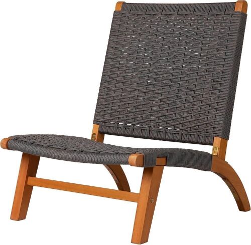  Pura Vida Modern Outdoor Lounge Chair with Woven Web Seat - Lot 301