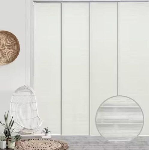 Lot of (2) Leisure Sheer Adjustable Sliding Hanging Room Divider with 23 in. Slats Up to 86 in. W x 96 in. L  - Lot 345