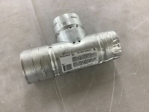 DuraVent PelletVent 3 in. Tee with Clean-Out  - Lot 356