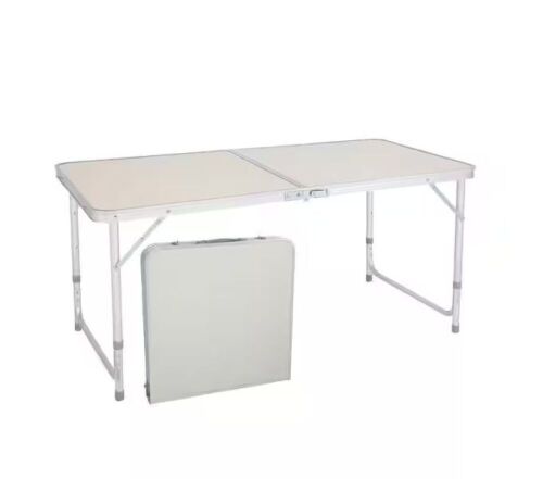 28 in. H Rectangle Plastic Folding Portable Outdoor Picnic Table  - Lot 358
