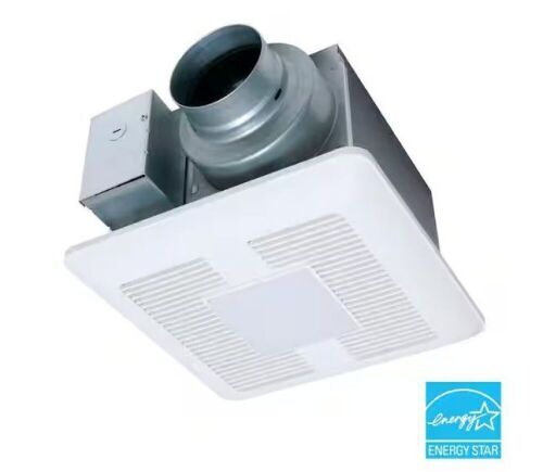 Panasonic WhisperCeiling DC fan with LED lights, Pick-A-Flow Speed Selector 50, 80 or 110 CFM and Flex-Z Fast Install Bracket - Lot 643