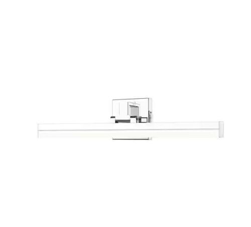 Liam 25 in. 2-Light Chrome Integrated LED Vanity Light with Frosted Plastic Shade  - Lot 837