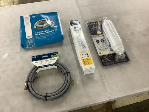 Lot of (2) Fridge Water Lines & (2) In-Line Water Filters  - Lot 845