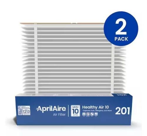 AprilAire 20 in. x 25 in. x 6 in. MERV 10 FPR 10 Pleated Air Filter For Air Cleaner Models 2200, 2250, 2 Pack  - Lot 363