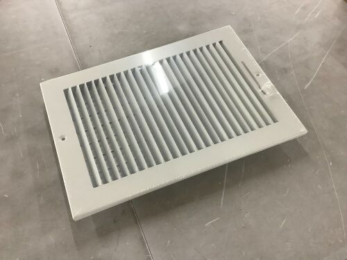 Lot of (3) HOME INTUITION 12 in. x 8 in. 1-Way Register Cover w/Adjustable Damper, White - Lot 366