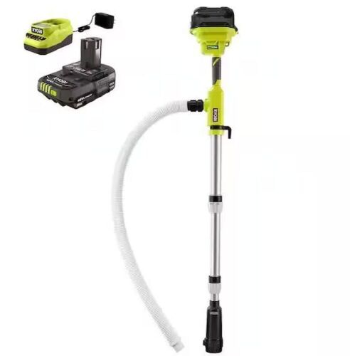 RYOBI ONE+ 18V Cordless 1/6 HP Telescoping Pole Pump with 2.0 Ah Battery and Charger - Lot 622