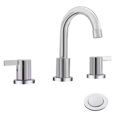 Phiestina 3 Hole 8 in. Wide spread 2 Handle Bathroom Sink Faucet  - Lot 633