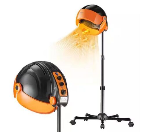 Ionic Hooded Hair Dryer with Timer, 3 Temp Wind Speed Setting 1875-Watt  - Lot 737