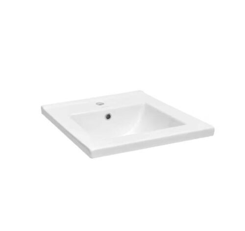 Swiss Madison 18.13 in. W x 18.13 in. D Ceramic Square Vanity Top in Glossy White - Lot 83