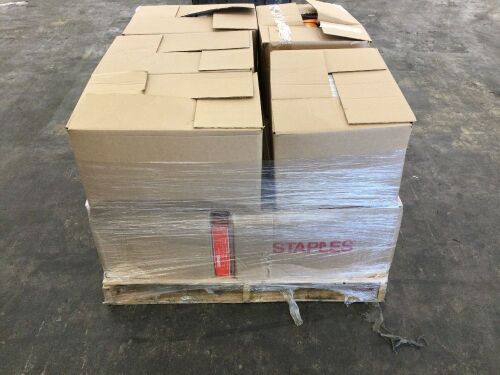 Pallet of (10) Boxes of Miscellaneous Office Supplies  - Lot 469