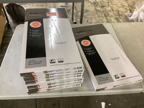 Lot of (8) TrafficMaster Seashore Wood 4 MIL x 12 in. W x 24 in. L Peel and Stick Water Resistant Vinyl Tile Flooring (20 sqft/case) - Lot 185