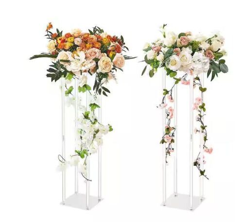 VEVOR 2 PCS 31.5 in High Acrylic Column Centerpiece Stands - Lot 483