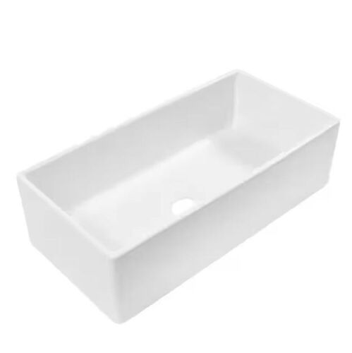 SINKOLOGY Bradstreet II 36 in. Farmhouse Apron Front Undermount Single Bowl Crisp White Fireclay Kitchen Sink - Lot 46