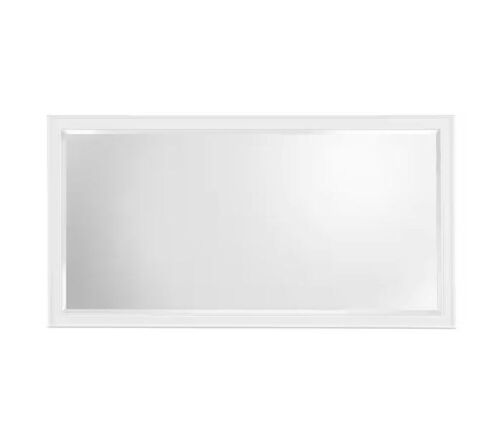 Home Decorators Collection Gazette 60 in. W x 31 in. H Rectangular Wood Framed Wall Mirror in White - Lot 62