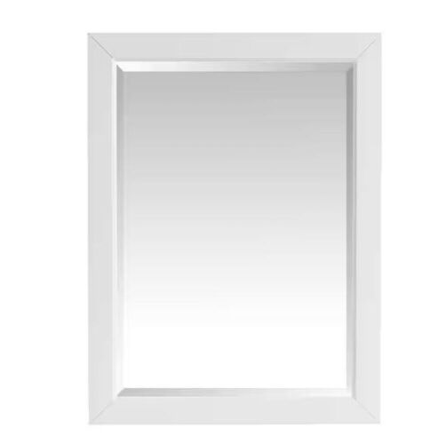 Home Decorators Collection Windlowe 24 in. W x 32 in. H Rectangular Wood Framed Wall Mirror in White finish - Lot 88