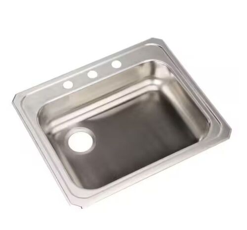 Elkay Celebrity 25 in. Drop-in Single Bowl 20-Gauge Stainless Steel Kitchen Sink Only - Lot 89