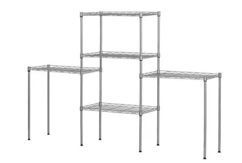Silver 5-Tier Heavy Duty Steel Freestanding Garage Storage Unit, 11.42 in. W x 59 in. H x 21.3 in. D - Lot 520