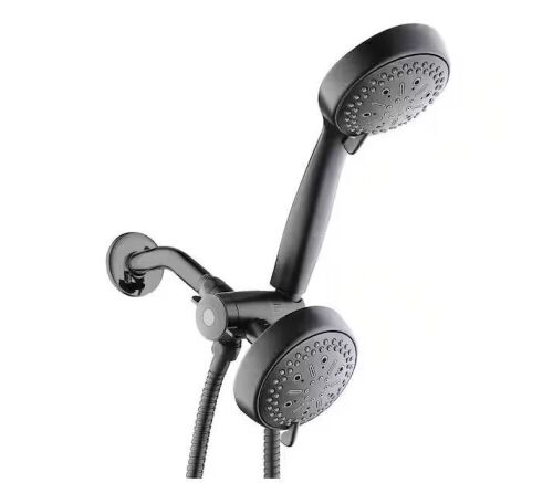 MODONA 64-spray 6 in. High PressureDual Shower Head and Handheld Shower Head in Rubbed Bronze - Lot 835